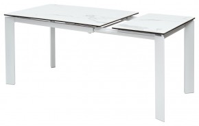Стол CORNER 120 MATTE STATUARIO Белый мрамор матовый керамика, стекло/ белый каркас, ®DISAUR в Губахе - gubaha.mebel24.online | фото 5