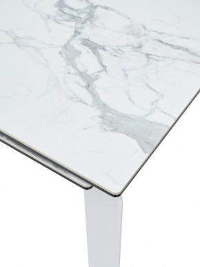 Стол CORNER 120 MATTE STATUARIO Белый мрамор матовый керамика, стекло/ белый каркас, ®DISAUR в Губахе - gubaha.mebel24.online | фото 6