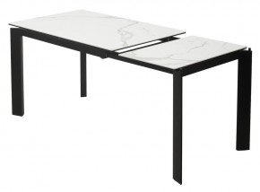 Стол CORNER 120 MATTE STATUARIO Белый мрамор матовый керамика, стекло/ черный каркас, ®DISAUR в Губахе - gubaha.mebel24.online | фото 4