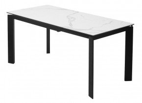 Стол CORNER 120 MATTE STATUARIO Белый мрамор матовый керамика, стекло/ черный каркас, ®DISAUR в Губахе - gubaha.mebel24.online | фото 5