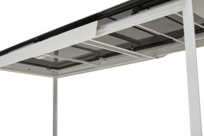 Стол CREMONA 140 HIGH GLOSS STATUARIO Белый мрамор глянцевый, керамика/ белый каркас, ®DISAUR в Губахе - gubaha.mebel24.online | фото 2