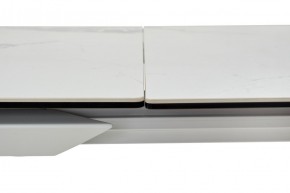 Стол CREMONA 140 HIGH GLOSS STATUARIO Белый мрамор глянцевый, керамика/ белый каркас, ®DISAUR в Губахе - gubaha.mebel24.online | фото 3