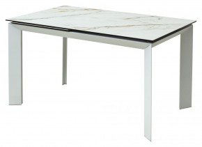 Стол CREMONA 160 KL-188 Контрастный мрамор / белый каркас, ®DISAUR в Губахе - gubaha.mebel24.online | фото 1