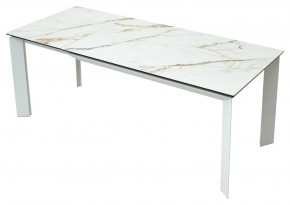 Стол CREMONA 160 KL-188 Контрастный мрамор / белый каркас, ®DISAUR в Губахе - gubaha.mebel24.online | фото 2