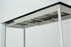 Стол CREMONA 180 KL-188 Контрастный мрамор матовый, итальянская керамика/ белый каркас, ®DISAUR в Губахе - gubaha.mebel24.online | фото 8