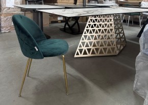 Стол ENNA 220 KL-188 Контрастный мрамор матовый, итальянская керамика/ каркас цвета шампань, ®DISAUR в Губахе - gubaha.mebel24.online | фото 7