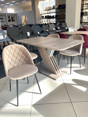 Стол EXEL 140 Дуб Трюфель/ Алюминий М-City в Губахе - gubaha.mebel24.online | фото 2