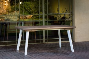 Стол Гармония раздвижной (Harmony Extendable) белый-капучино в Губахе - gubaha.mebel24.online | фото 1