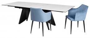 Стол IVAR 200 MARBLES KL-99 Белый мрамор, итальянская керамика, ®DISAUR в Губахе - gubaha.mebel24.online | фото 4