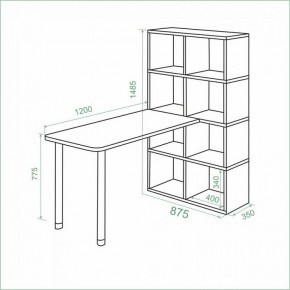 Стол компьютерный Bartolo в Губахе - gubaha.mebel24.online | фото 3