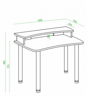 Стол компьютерный Домино Лайт СКЛ-Софт120МО+НКИЛ120 в Губахе - gubaha.mebel24.online | фото 2