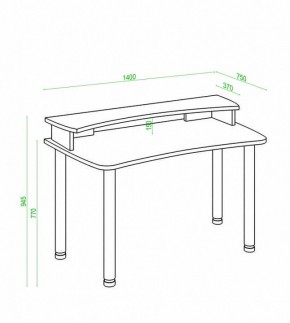 Стол компьютерный Домино Лайт СКЛ-Софт140МО+НКИЛ140 в Губахе - gubaha.mebel24.online | фото 3