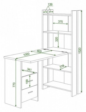 Стол компьютерный Домино Lite СТЛ-ОВ+С100Р в Губахе - gubaha.mebel24.online | фото 2