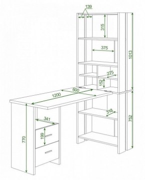 Стол компьютерный Домино Lite СТЛ-ОВ+С120Прям+ТЯЛ в Губахе - gubaha.mebel24.online | фото 2