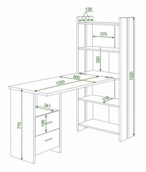 Стол компьютерный Домино Lite СТЛ-ОВ+С120Прям+ТЯЛ в Губахе - gubaha.mebel24.online | фото 2