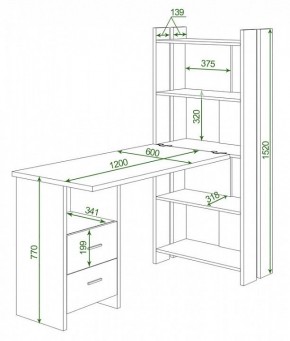 Стол компьютерный Домино Lite СТЛ-ОВ+С120Р в Губахе - gubaha.mebel24.online | фото 2