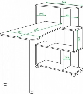 Стол компьютерный Домино нельсон СЛ-5-3СТ-2 в Губахе - gubaha.mebel24.online | фото 2