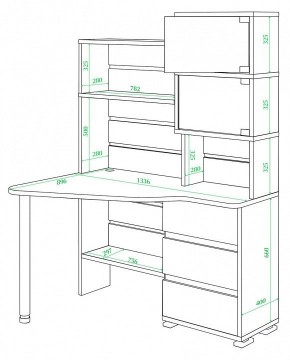 Стол компьютерный Домино нельсон СР-322 в Губахе - gubaha.mebel24.online | фото 2