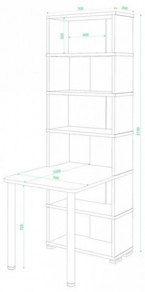 Стол компьютерный Домино СБ-10М/6 в Губахе - gubaha.mebel24.online | фото 2