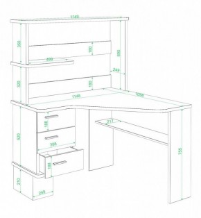 Стол компьютерный Домино СД-45 в Губахе - gubaha.mebel24.online | фото 2