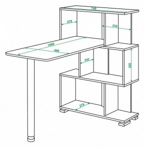 Стол компьютерный Домино СЛ-5-3СТ в Губахе - gubaha.mebel24.online | фото 2