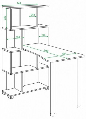 Стол компьютерный Домино СЛ-5-4СТ-2 в Губахе - gubaha.mebel24.online | фото 2