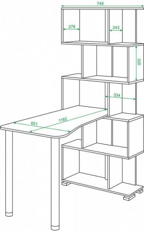 Стол компьютерный Домино СЛ-5СТ-2 в Губахе - gubaha.mebel24.online | фото 2