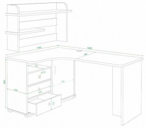 Стол компьютерный Домино СР-145 в Губахе - gubaha.mebel24.online | фото 2