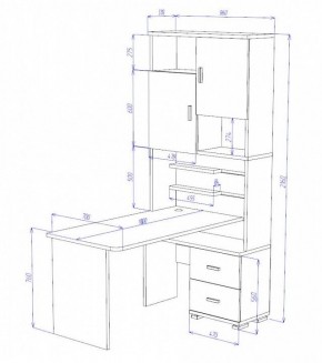 Стол компьютерный Домино СР-720/180 в Губахе - gubaha.mebel24.online | фото 2