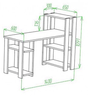 Стол компьютерный Slim СТН-110/140 в Губахе - gubaha.mebel24.online | фото 2