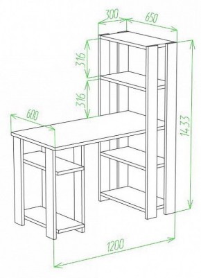 Стол компьютерный Slim СТН-145/120 в Губахе - gubaha.mebel24.online | фото 2