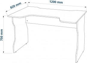 Стол компьютерный ВАРДИГ K1 120x82, антрацит/красный в Губахе - gubaha.mebel24.online | фото 3
