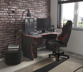 Стол компьютерный ВАРДИГ K1 120x82, антрацит/красный в Губахе - gubaha.mebel24.online | фото 4