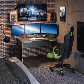 Стол компьютерный ВАРДИГ K1 120x82, антрацит/лайм в Губахе - gubaha.mebel24.online | фото 4