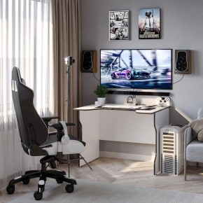 Стол компьютерный ВАРДИГ K2 100x82, белый/черный в Губахе - gubaha.mebel24.online | фото 4