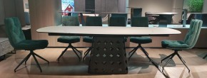 Стол MAGNUS 180 KL-80 Серый мрамор, итальянская керамика / Темно-серый каркас, ®DISAUR в Губахе - gubaha.mebel24.online | фото