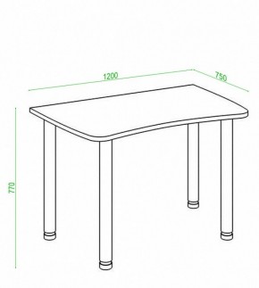 Стол офисный Домино Лайт СКЛ-Софт120МО в Губахе - gubaha.mebel24.online | фото 3