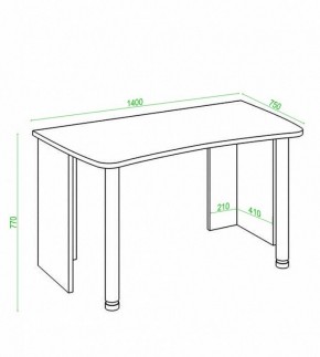 Стол офисный Домино Лайт СКЛ-Софт140 в Губахе - gubaha.mebel24.online | фото 2