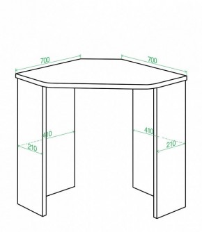 Стол письменный Домино Lite СКЛ-Угл70 в Губахе - gubaha.mebel24.online | фото 2