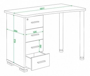 Стол письменный Домино нельсон СКМ-50 в Губахе - gubaha.mebel24.online | фото 5