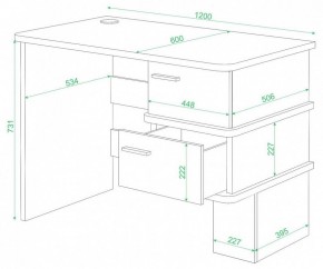 Стол письменный Домино СД-15 С в Губахе - gubaha.mebel24.online | фото 2