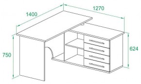 Стол письменный КСТ-109Л в Губахе - gubaha.mebel24.online | фото 3