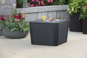 Стол-сундук Лузон Плюс (Luzon Plus Flat Wicker), графит в Губахе - gubaha.mebel24.online | фото 1