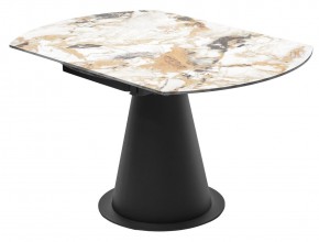 Стол TERAMO 135 GLOSS GRAND JADE SOLID CERAMIC, керамика, поворотн.механизм / Черный каркас, ®DISAUR в Губахе - gubaha.mebel24.online | фото 11