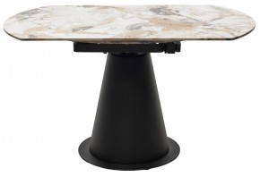 Стол TERAMO 135 GLOSS GRAND JADE SOLID CERAMIC, керамика, поворотн.механизм / Черный каркас, ®DISAUR в Губахе - gubaha.mebel24.online | фото 16
