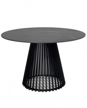 Стол TERNI 120 MATT BLACK MARBLE SOLID CERAMIC Черный мрамор матовый, керамика /Черн.каркас, ®DISAUR в Губахе - gubaha.mebel24.online | фото 3