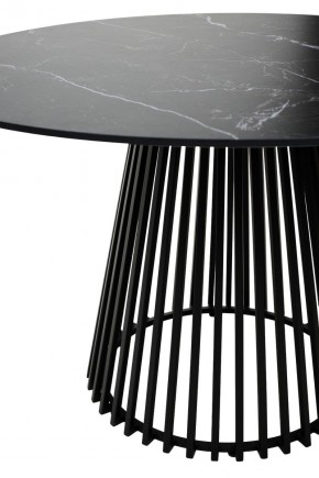 Стол TERNI 120 MATT BLACK MARBLE SOLID CERAMIC Черный мрамор матовый, керамика /Черн.каркас, ®DISAUR в Губахе - gubaha.mebel24.online | фото 5