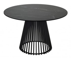 Стол TERNI 120 MATT BLACK MARBLE SOLID CERAMIC Черный мрамор матовый, керамика /Черн.каркас, ®DISAUR в Губахе - gubaha.mebel24.online | фото 8