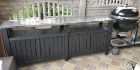 Столик для барбекю 415 Л (Unity Chef 415 L) графит в Губахе - gubaha.mebel24.online | фото 1