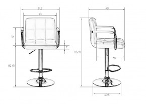 Стул барный DOBRIN KRUGER ARM, чёрный в Губахе - gubaha.mebel24.online | фото 9